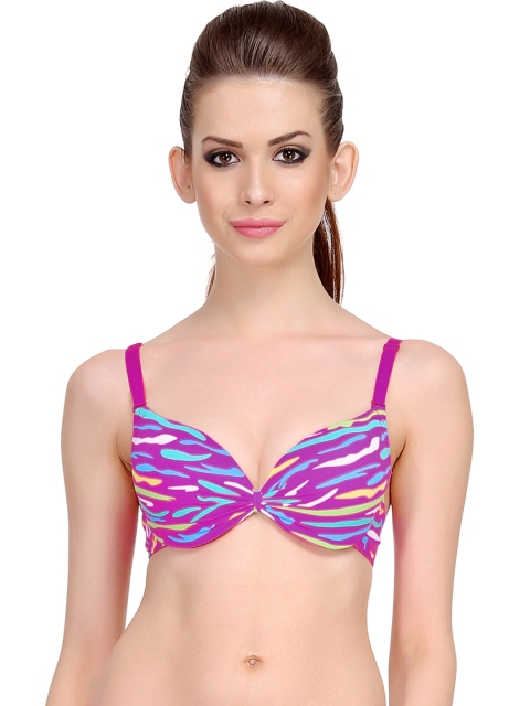 

Clovia Purple Printed Push-Up Bra BR0556P1238B