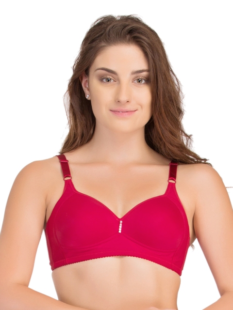 

Clovia Red Full-Coverage T-Shirt Bra BR0579P04