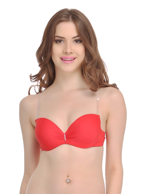 

Clovia Red Demi-Cup Bra BR0598P0436B