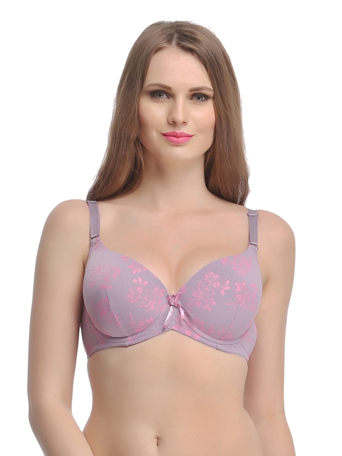 

Clovia Lavender Floral Print Bra BR0601P01