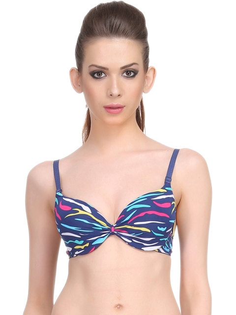

Clovia Blue Printed Push-Up Bra BR0556P0838B