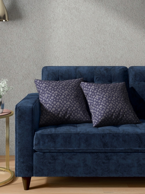 

Aura Blue Set of 2 Geometric Square Cushion Covers