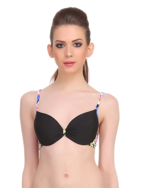 

Clovia Black Medium-Coverage T-shirt Bra BR0558P13