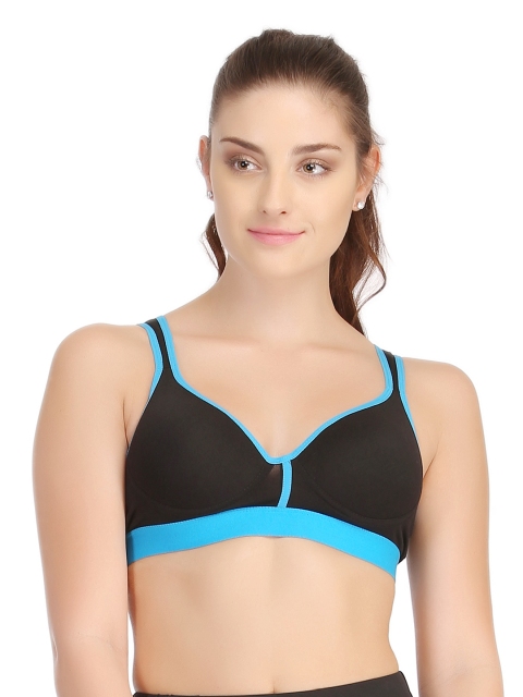 

Clovia Black Padded Sports Bra BR0564P03