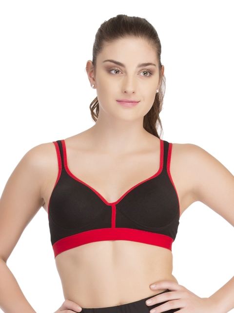 

Clovia Black Padded Sports Bra BR0564P04