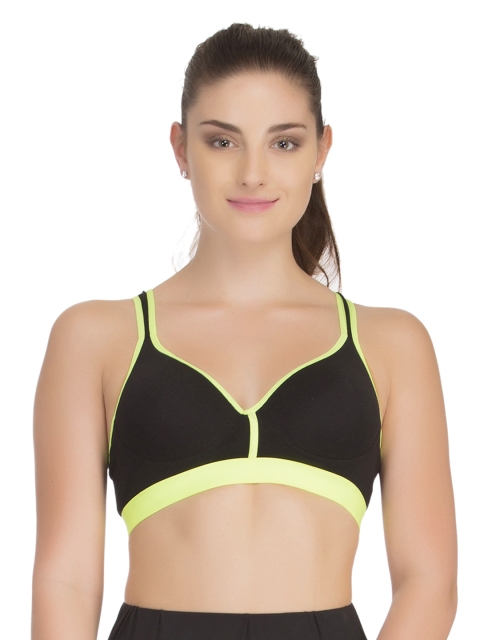 

Clovia Black Padded Sports Bra BR0564P11