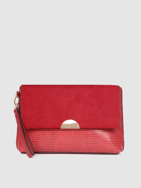 

Accessorize Red Textured Clutch