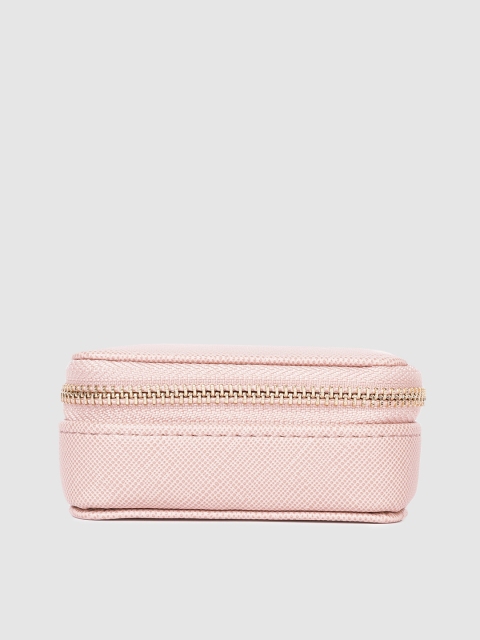 

Accessorize Women Pink Self Design Mini Jewellery Box