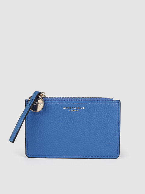 

Accessorize Women Blue Solid Card Holder