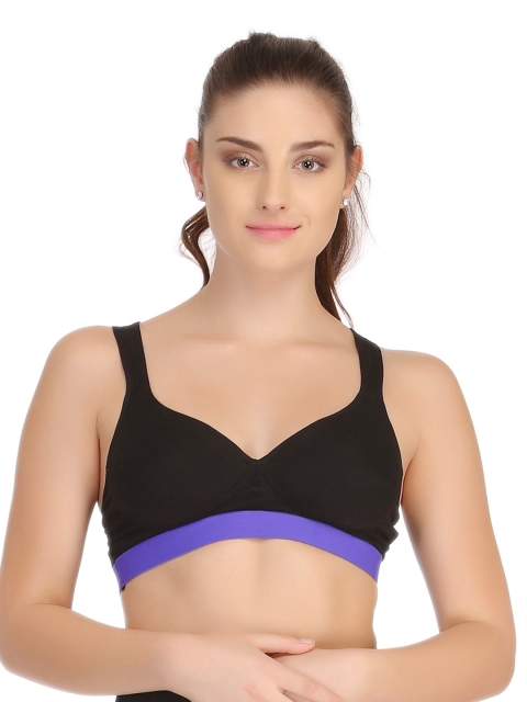 

Clovia Black Padded Sports Bra BR0565P08