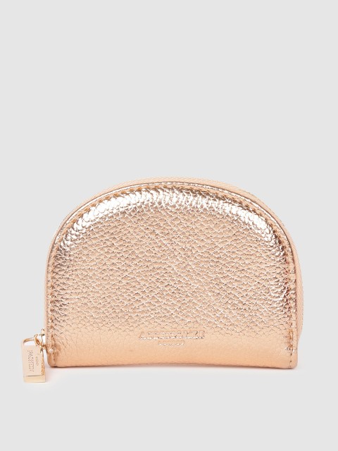 

Accessorize Women Rose Gold Solid Crescent Coin Purse