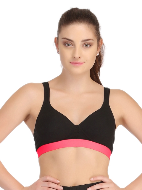 

Clovia Black Padded Sports Bra BR0565P16