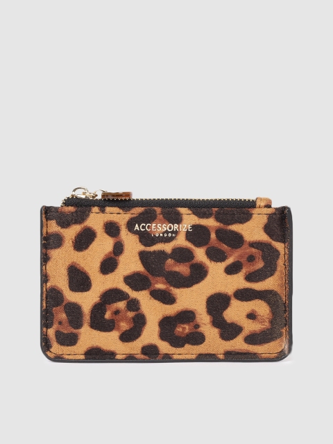 

Accessorize Women Tan & Brown Textured Card Holder