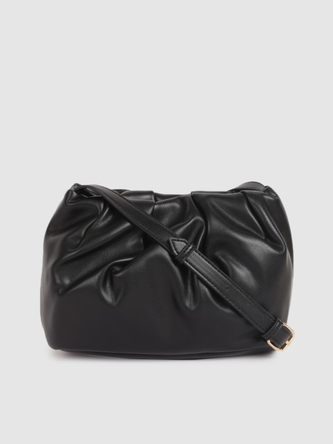 

Accessorize Black Ruched Sling Bag