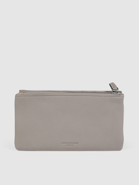 

Accessorize Women Grey Solid Two Fold Wallet
