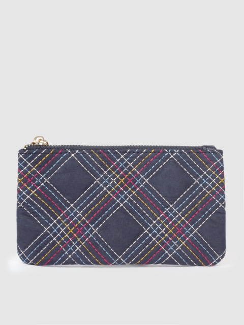 

Accessorize Women Navy Blue Stitch Quilted Coin Purse