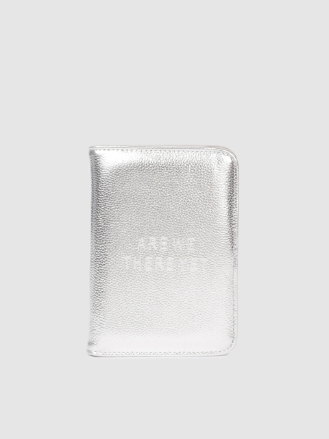 

Accessorize Women Silver-Toned Printed ARE WE THERE YET Passport Holder