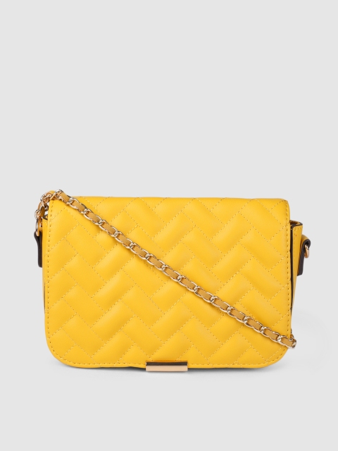 

Accessorize Yellow Textured Sling Bag