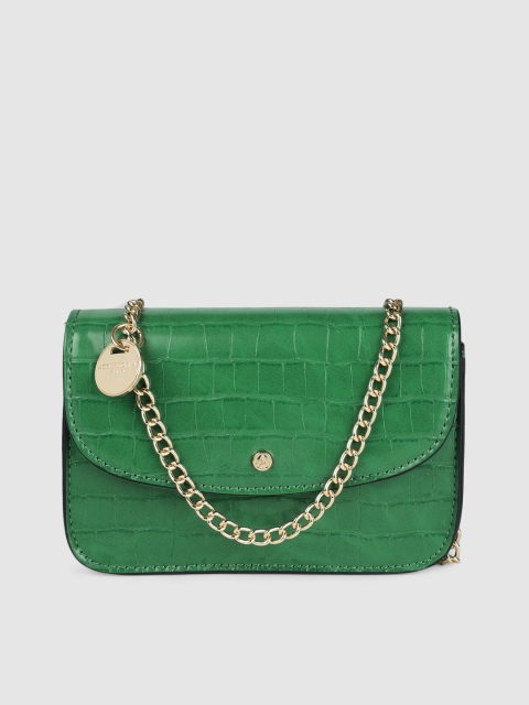 

Accessorize Green Textured Purse