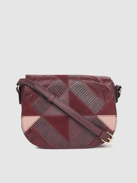 

Accessorize Burgundy Textured Sling Bag