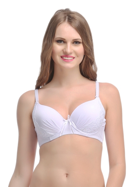 

Clovia White Medium-Coverage Bra BR0595P1838C