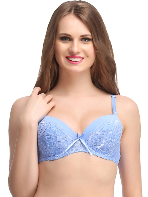 

Clovia Blue Full Coverage Lace Bra BR0599P03