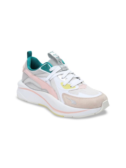 

Puma Women Pink & White Colourblocked Sneakers