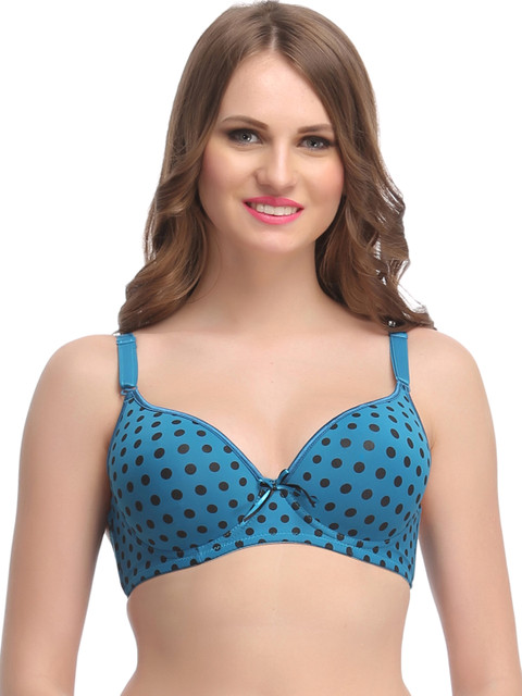 

Clovia Blue Polka Dot Print Push-Up Bra BR0600P03