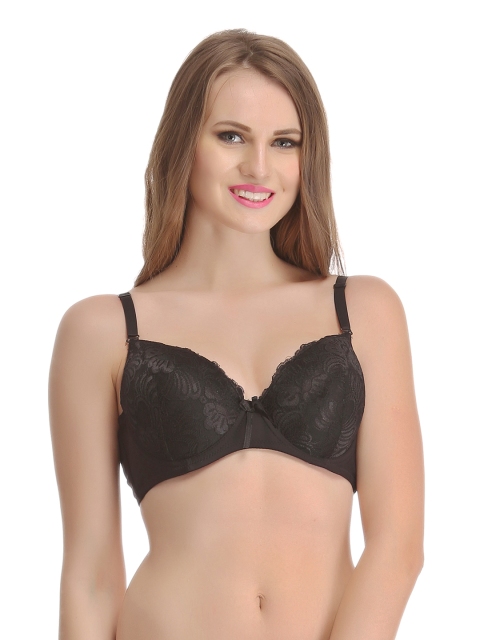 

Clovia Black Full Coverage Bra BR0605P13