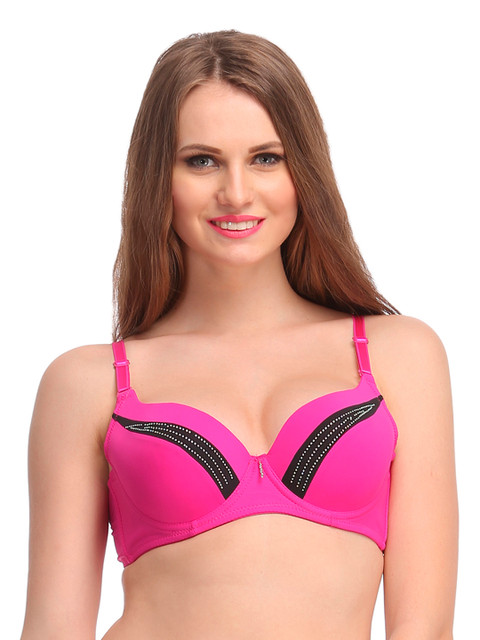 

Clovia Pink Medium-Coverage Push-Up Bra BR0612P22