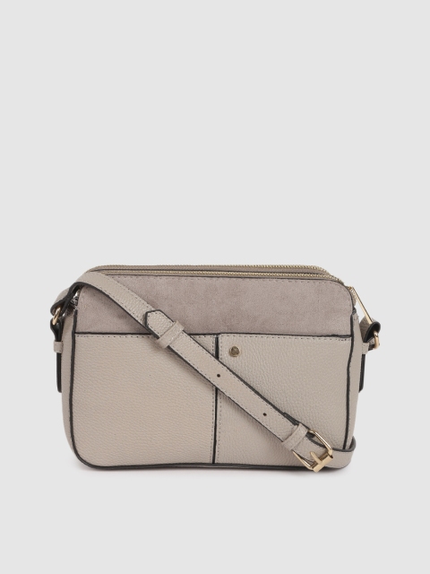 

Accessorize Women Grey Solid Sling Bag