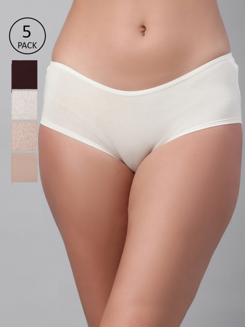 

Marks & Spencer Women Pack Of 5 Hipster Briefs T614057X, Beige