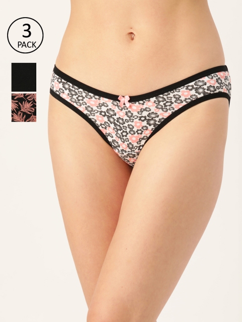 

Leading Lady Women Pack of 3 Pure Cotton Bikini Briefs L-225-3, Off white