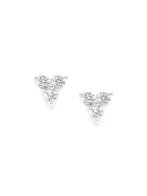

Forever New Sterling Silver-Plated Circular Hypoallergenic CZ Contemporary Studs