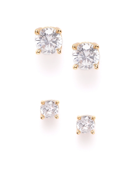 

Forever New Set of 2 9K Gold-Plated Hypoallergenic CZ Studs