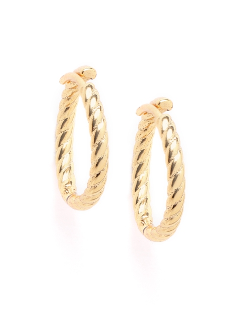 

Forever New 9K Gold-Plated Hypoallergenic Twisted Circular Hoop Earrings