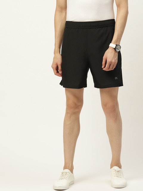 

Calvin Klein Jeans Men Black Solid Regular Fit Sports Shorts