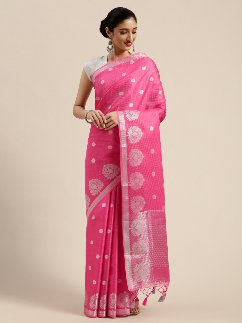 

MIMOSA Pink Art Silk Woven Design Banarasi Saree