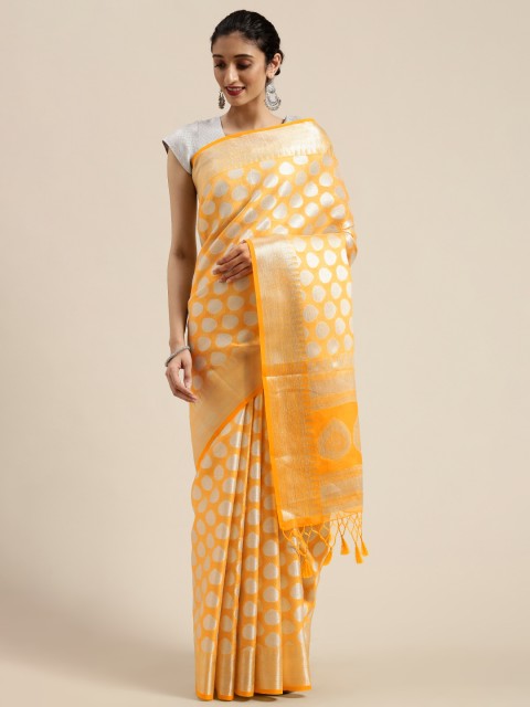 

MIMOSA Yellow Organza Woven Design Banarasi Saree