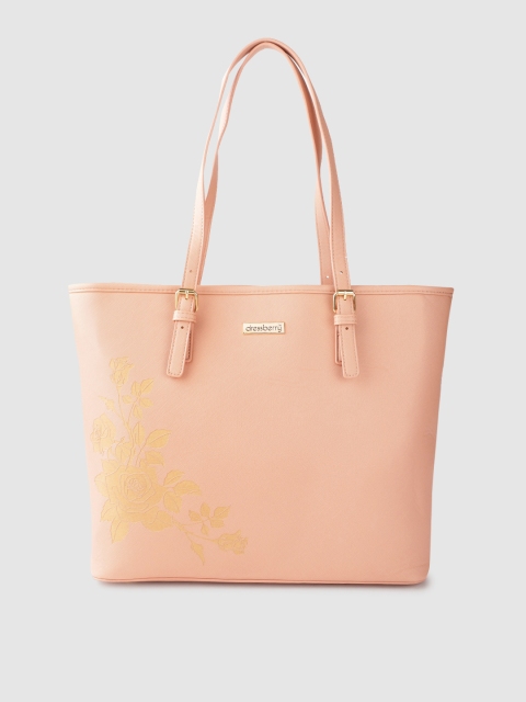 

DressBerry Pink Floral & Yellow Textured Shoulder Bag