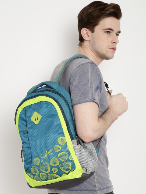 

Skybags Unisex Teal Blue Printed Footloose Leo 02 Backpack