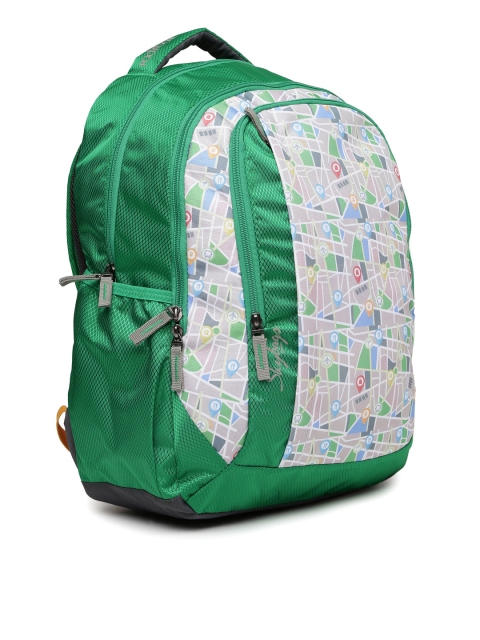 

Skybags Unisex Green & Grey Printed Footloose Helix 03 Backpack