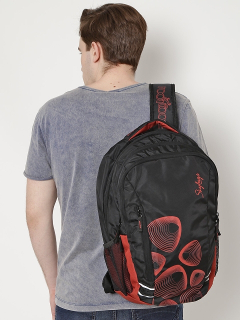 

Skybags Unisex Black Printed Laptop Backpack
