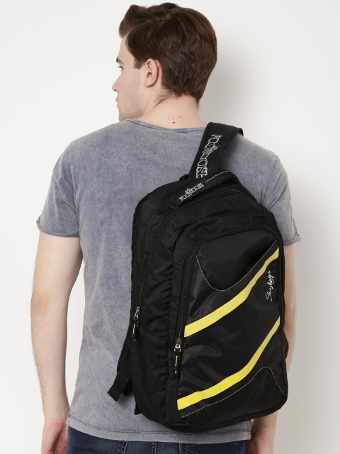 

Skybags Unisex Black Striped Backpack
