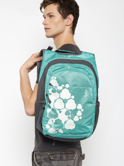 

Skybags Unisex Green & Grey Printed Footloose Blitz 01 Backpack