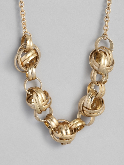 

Accessorize Gold-Toned Statement Knot Chain Collar Necklace