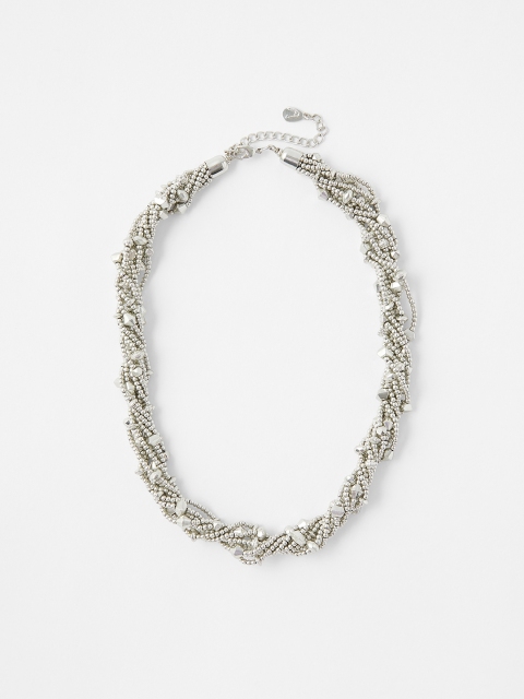 

Accessorize Silver-Toned Beaded Statement Necklace