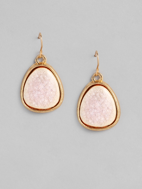 

Accessorize Pink & Gold-Toned Irregular Ceramic Quirky Drop Earrings