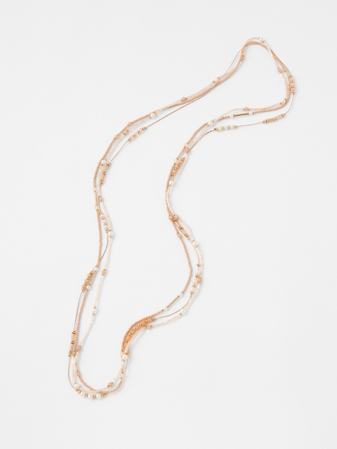 

Accessorize Set of 3 JENNIE BEADED Necklace, Gold