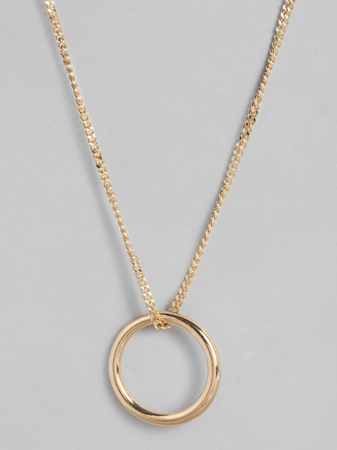 

Accessorize Gold-Toned OPEN CIRCLE PENDANT With Chain